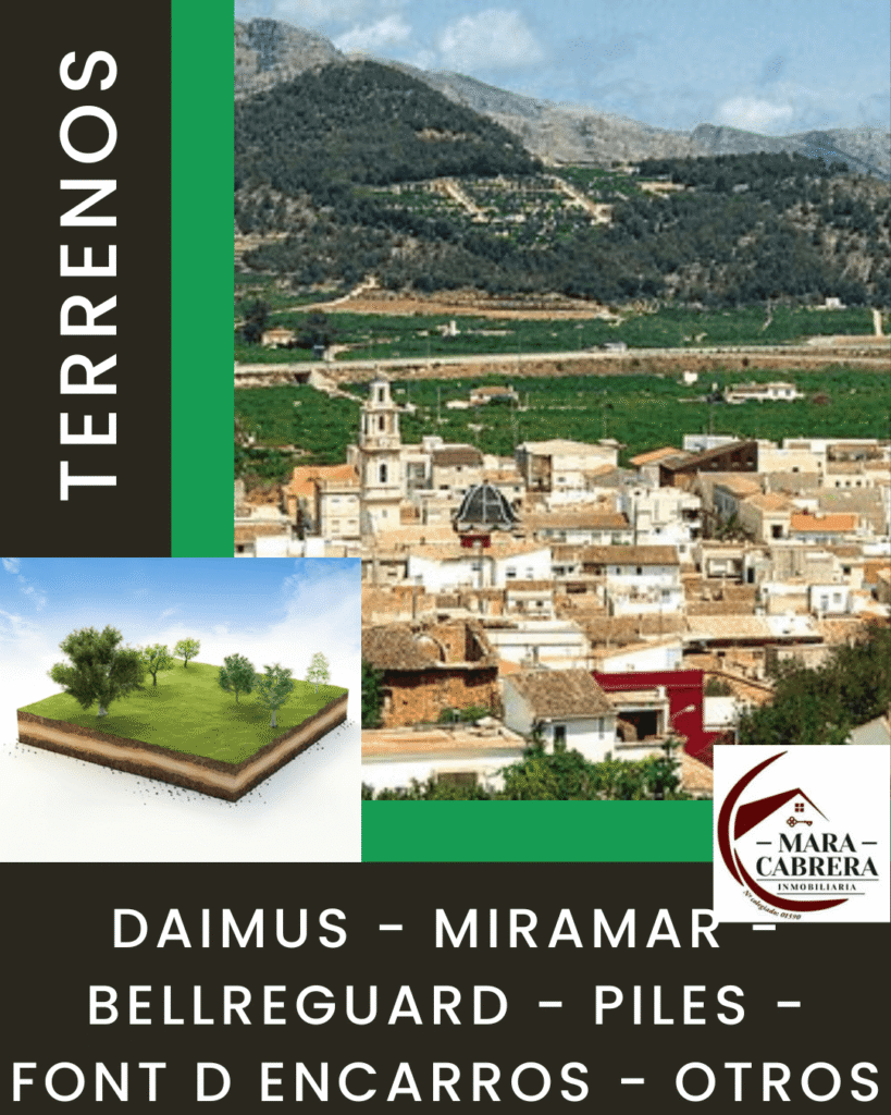 Terrenos agrarios y urbanos en Daimus, Guardamar, Bellreguard, Miramar, Piles, Alqueria, Rafelcofer, Palmera y Font d Encarros