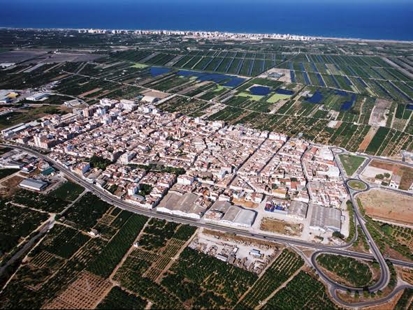 Casco urbano y calles del pueblo de Xeraco